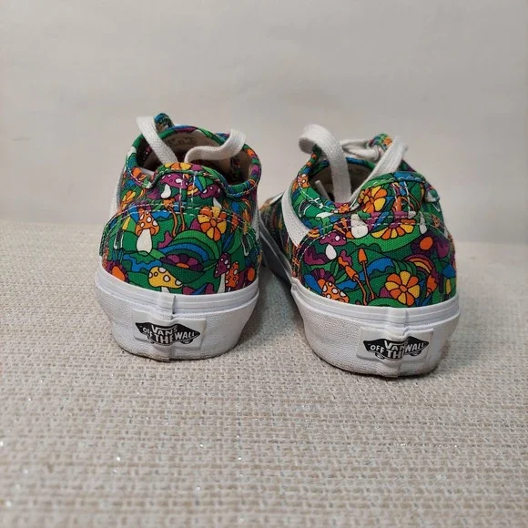 Vans Old Skool Psychedelic Mushroom Floral Print Sneakers Womens 6.5/Men 5 - Picture 2 of 8